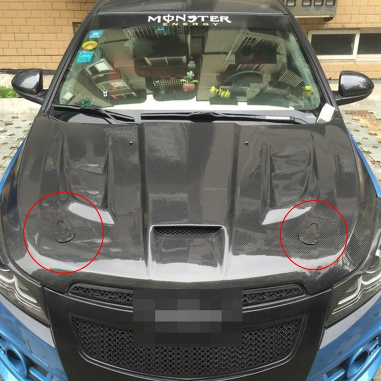 A Pair Car Cover Lock Modified Hood Lock General Racing Car Cover Lock, Carbon Grey, (Black), with Keys(Carbon）