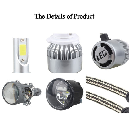 2 PCS 9005 18W 1800 LM 6000K IP68 Casnbus Constant Current Car LED Headlight with 2 COB Lamps, DC 9-36V, 9005