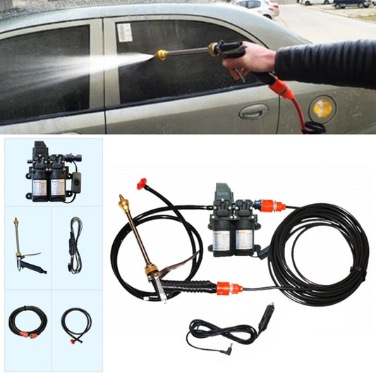 DC 12V Portable Double Pompe Haute Pression pour Voiture, Allume-Cigare Extérieur, Outils de Nettoyage de Véhicule, Double Pompe
