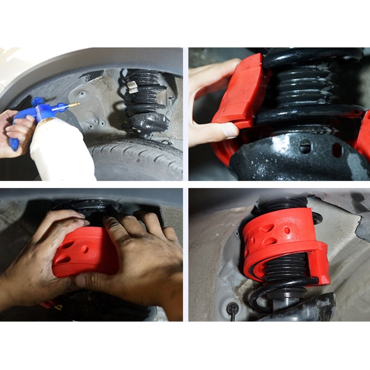 2 PCS Car Auto E Type Shock Absorber Spring Bumper Power Cushion Buffer, Spring Spacing: 17mm, Colloid Height: 38mm(Red), E  Type(Spring Spacing: 17mm, Height: 38mm)