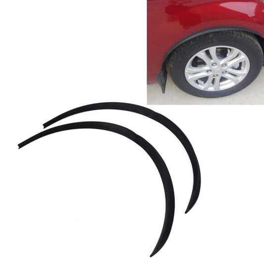 2 PCS 54cm Car Stickers Rubber Large Round Arc Strips Universal Fender Flares Wheel Eyebrow Decal Sticker Eyebrow Car-covers Black Striped Round Arc Strips, 75 x 2cm, 45 x 2cm