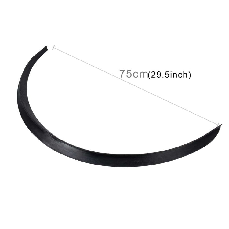 2 PCS 54cm Car Stickers Rubber Large Round Arc Strips Universal Fender Flares Wheel Eyebrow Decal Sticker Eyebrow Car-covers Black Striped Round Arc Strips, 75 x 2cm, 45 x 2cm