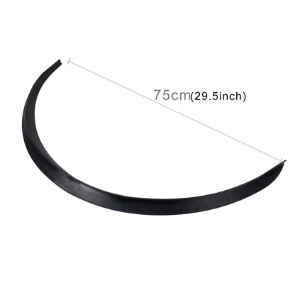 2 PCS 54cm Car Stickers Rubber Large Round Arc Strips Universal Fender Flares Wheel Eyebrow Decal Sticker Eyebrow Car-covers Black Striped Round Arc Strips, 75 x 2cm, 45 x 2cm