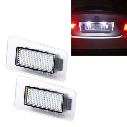 2 PCS LED License Plate Light with 18  SMD-3528 Lamps for Hyundai,2W 120LM,6000K, DC12V(White Light), For Hyundai