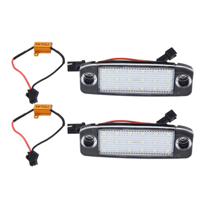 2 PCS LED License Plate Light with 18  SMD-3528 Lamps for Hyundai Sonata,2W 120LM,6000K, DC12V(White Light), For Hyundai Sonata
