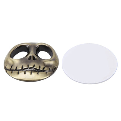 Skull Bone Shape Auto Sticker 3D Metal Fashion Car Stickers, Skull Bone Yellow, Skull Bone2