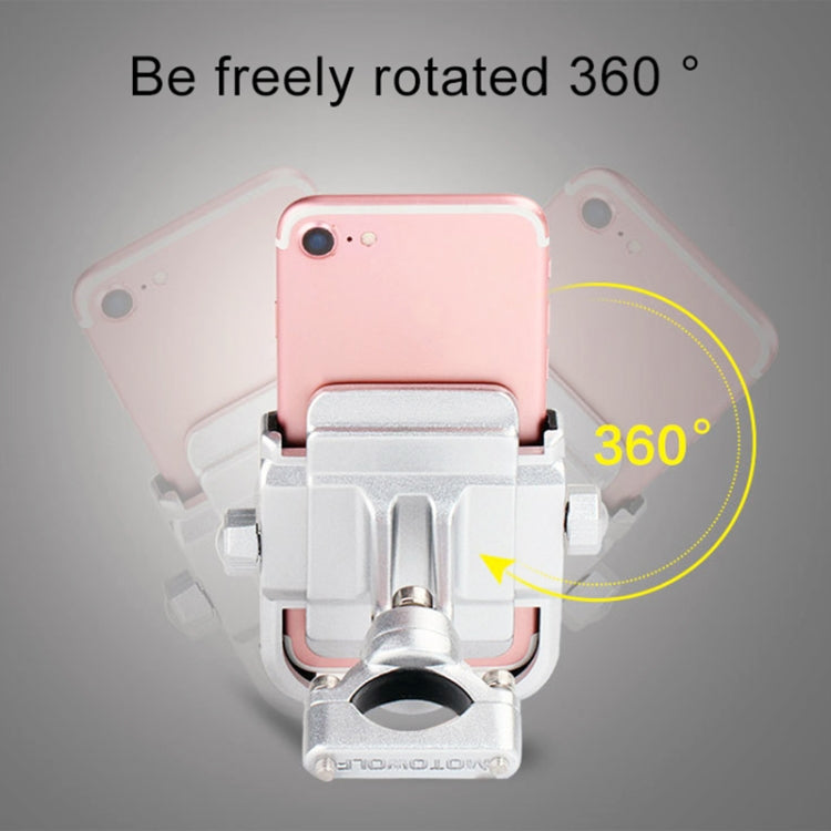 Support de Téléphone en Alliage d'Aluminium pour Guidon de Moto, Convient aux Appareils de 4 à 6 Pouces, Alliage d'Aluminium