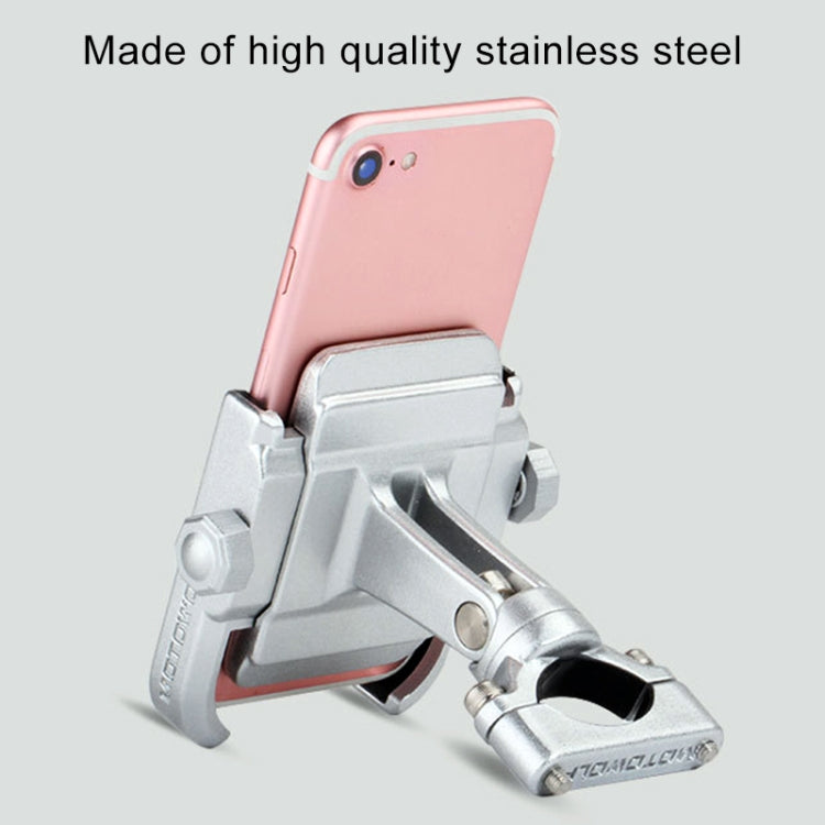 Support de Téléphone en Alliage d'Aluminium pour Guidon de Moto, Convient aux Appareils de 4 à 6 Pouces, Alliage d'Aluminium