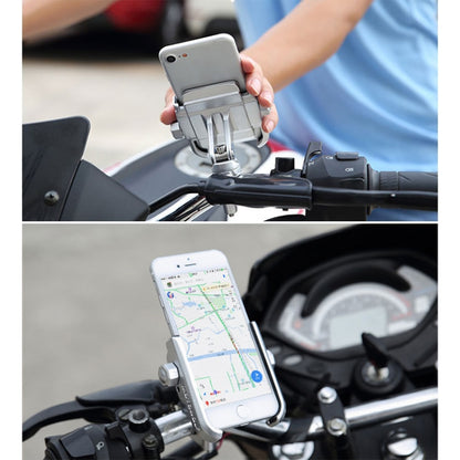 Support de Téléphone en Alliage d'Aluminium pour Guidon de Moto, Convient aux Appareils de 4 à 6 Pouces, Alliage d'Aluminium