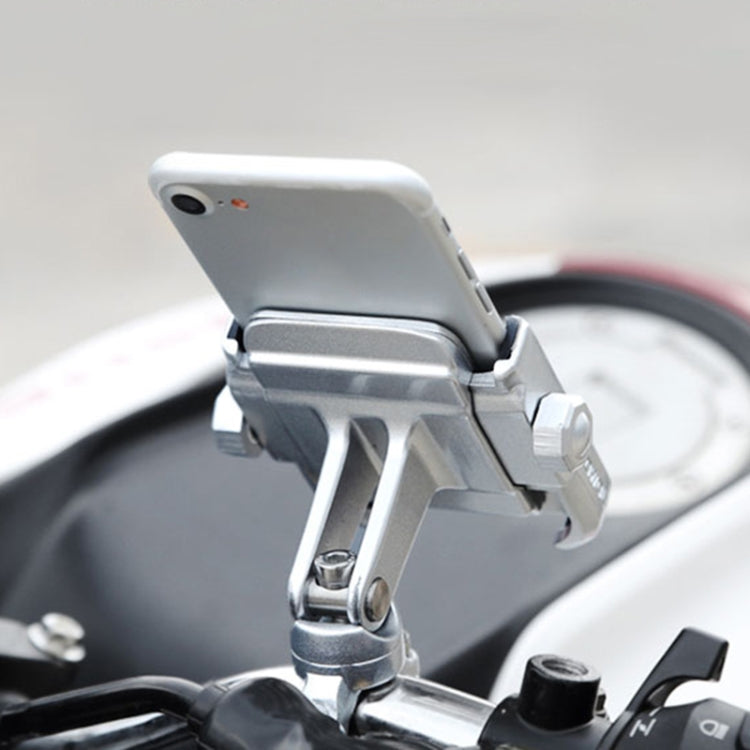 Support de Téléphone en Alliage d'Aluminium pour Guidon de Moto, Convient aux Appareils de 4 à 6 Pouces, Alliage d'Aluminium