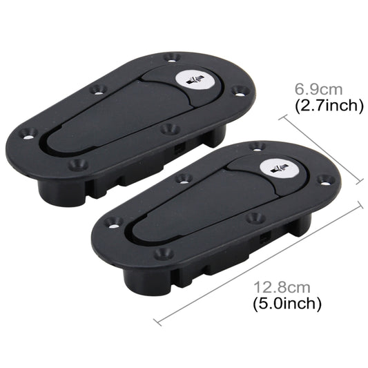 A Pair Car Modified Hood Lock General Racing Car Cover Lock with Keys, with Keys(Black)