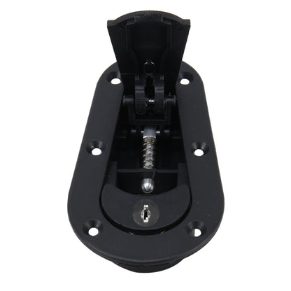 A Pair Car Modified Hood Lock General Racing Car Cover Lock with Keys, with Keys(Black)