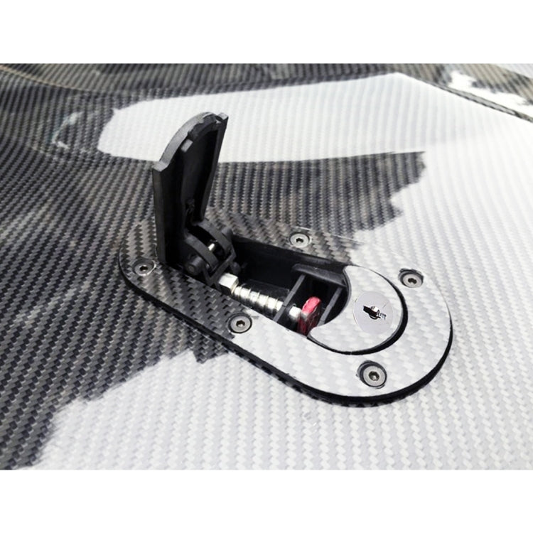 A Pair Car Modified Hood Lock General Racing Car Cover Lock with Keys, with Keys(Black)