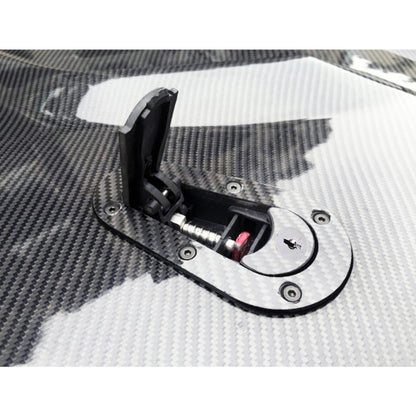 A Pair Car Modified Hood Lock General Racing Car Cover Lock with Keys, with Keys(Black)