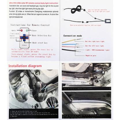 2 PCS 60cm DC12V 19W Ultra-thin Car Colorful Turn Lights / Running Lights SMD-5050 LED Bulbs, 60cm DC12V 19W