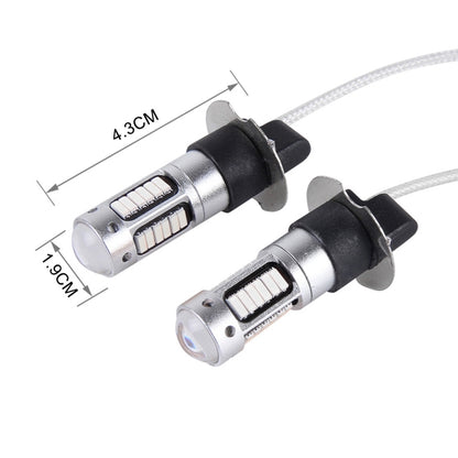 2 PCS H3 10W 30 SMD-4014 LEDs Car Fog Light, DC 12V, H3 (Blue Light), H3 (Orange Light), H3 (White Light)
