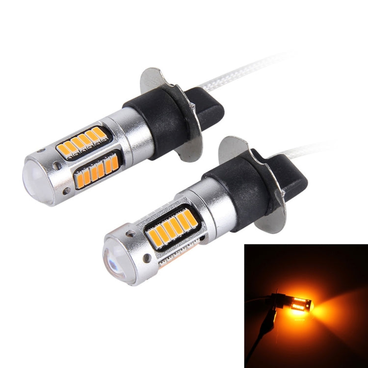 2 PCS H3 10W 30 SMD-4014 LEDs Car Fog Light, DC 12V, H3 (Blue Light), H3 (Orange Light), H3 (White Light)