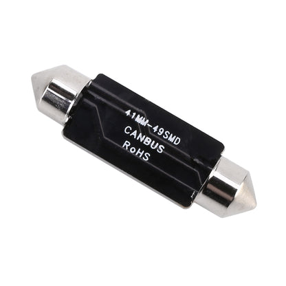 2 PCS 41mm DC12V / 1.2W / 6000K / 80LM 49LEDs SMD-3014 Car License Plate Light / Dome Light, with Decoder, 41mm