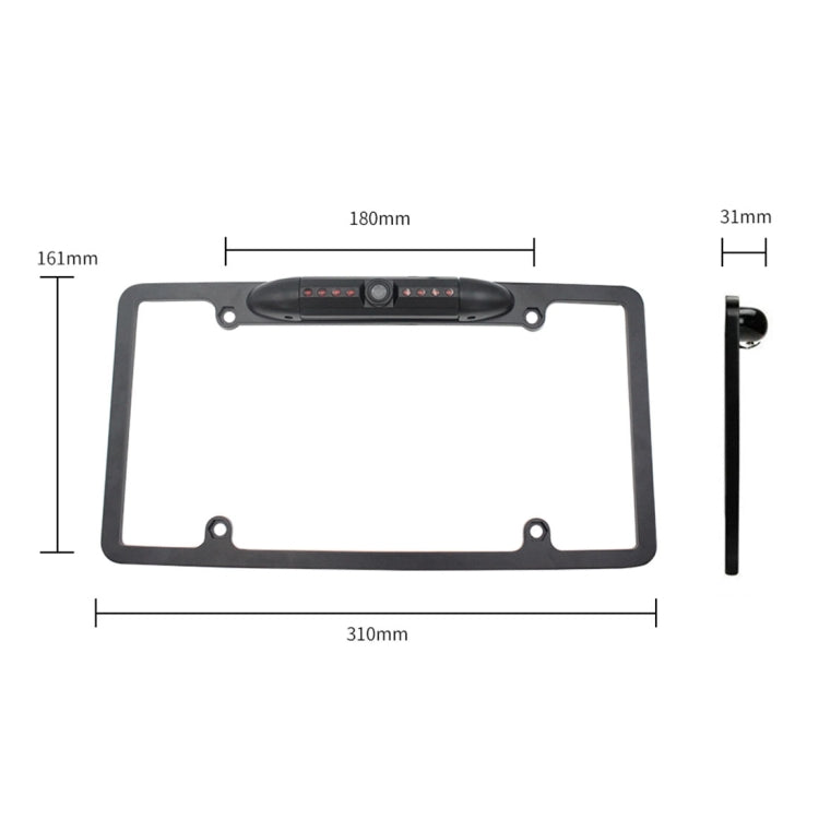 PZ422 America Car License Plate Frame 120 Degree Rear View Camera, PZ422