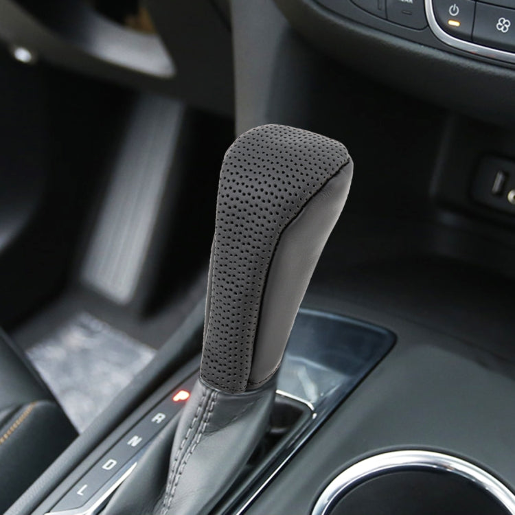 Couverture Universelle Antidérapante Respirante en Cuir Véritable pour Pommeau de Levier de Vitesse de Voiture