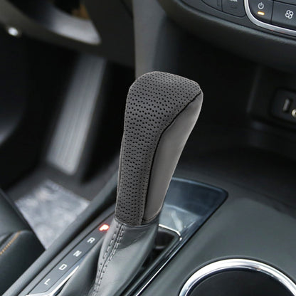 Couverture Universelle Antidérapante Respirante en Cuir Véritable pour Pommeau de Levier de Vitesse de Voiture