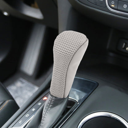 Couverture Universelle Antidérapante Respirante en Cuir Véritable pour Pommeau de Levier de Vitesse de Voiture