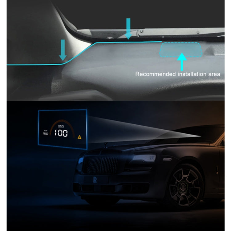 V13 4.5 inch Universal Car OBD HUD Vehicle-mounted Head Up Display, V13