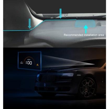V13 4.5 inch Universal Car OBD HUD Vehicle-mounted Head Up Display, V13