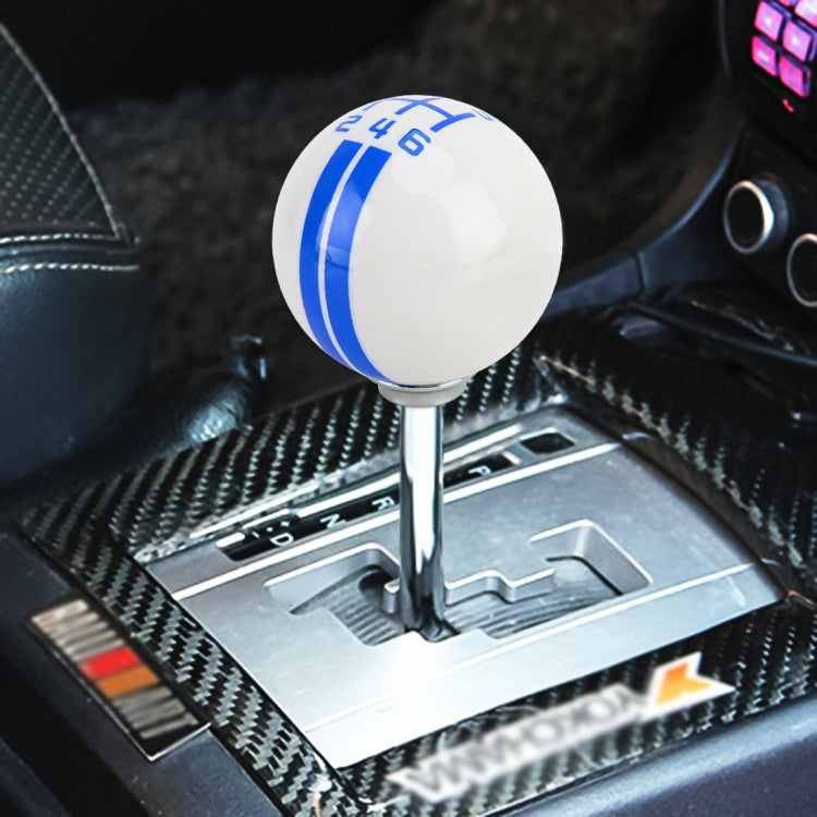 Universal Vehicle Ball Shape Modified Resin Shifter Manual 6-Speed Left-R Gear Shift Knob