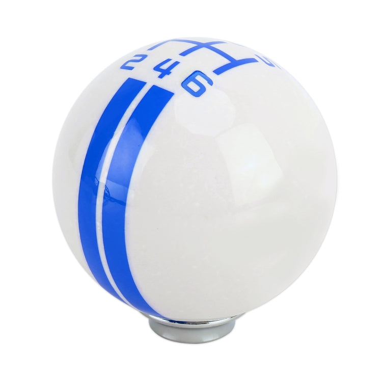 Universal Vehicle Ball Shape Modified Resin Shifter Manual 6-Speed Left-R Gear Shift Knob
