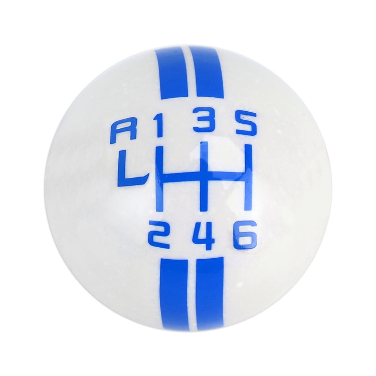 Universal Vehicle Ball Shape Modified Resin Shifter Manual 6-Speed Left-R Gear Shift Knob