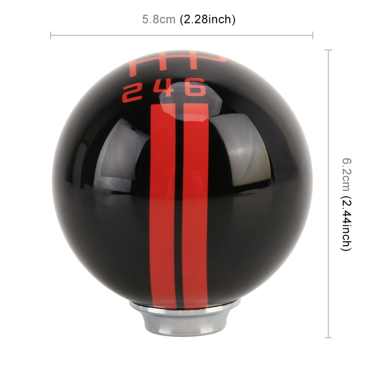 Universal Vehicle Ball Shape Modified Resin Shifter Manual 6-Speed Right-R Gear Shift Knob