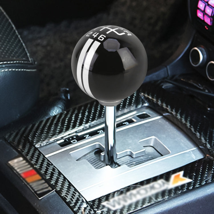 Universal Vehicle Ball Shape Modified Resin Shifter Manual 6-Speed Right-R Gear Shift Knob
