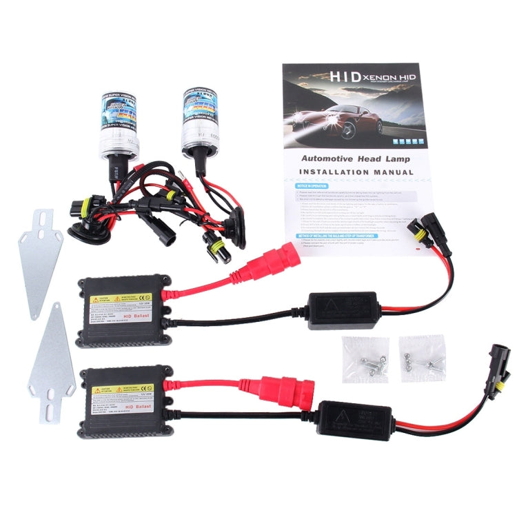 2PCS 35W H1 2800 LM Slim HID Xenon Light with 2 Alloy HID Ballast, High Intensity Discharge Lamp, Color Temperature: 4300K, H1