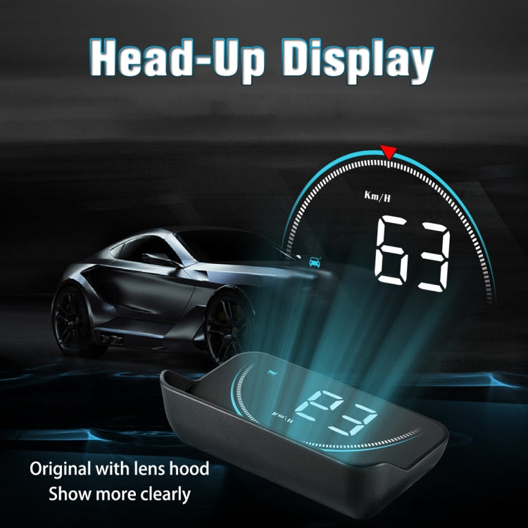 M8 3.5 inch Universal Car OBD2 HUD Vehicle-mounted Head Up Display, M8