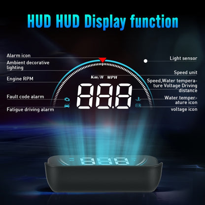 M8 3.5 inch Universal Car OBD2 HUD Vehicle-mounted Head Up Display, M8