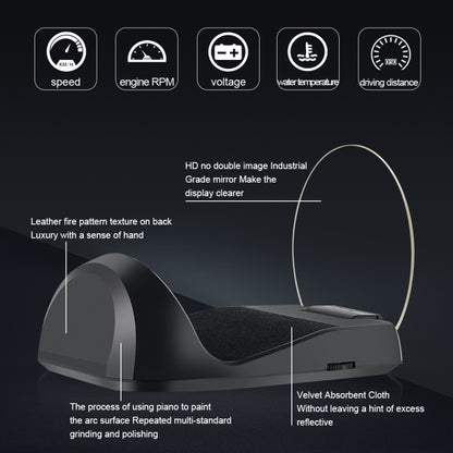 C700 2.6 inch Universal Car OBD2 HUD Vehicle-mounted Head Up Display, C700