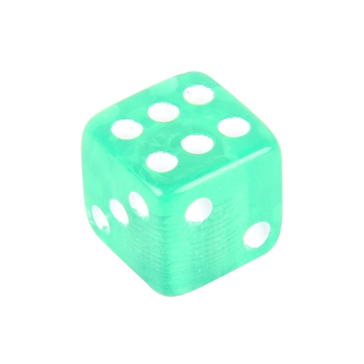 4 PCS Plastic Plated Dice Shape Universal Tire Valve Stem Cap, Dice Shape 6, Dice Shape  6