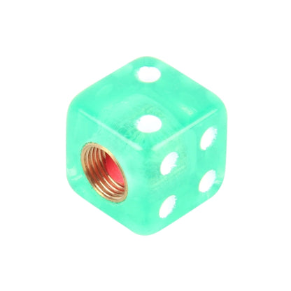 4 PCS Plastic Plated Dice Shape Universal Tire Valve Stem Cap, Dice Shape 6, Dice Shape  6