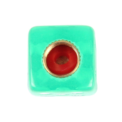 4 PCS Plastic Plated Dice Shape Universal Tire Valve Stem Cap, Dice Shape 6, Dice Shape  6