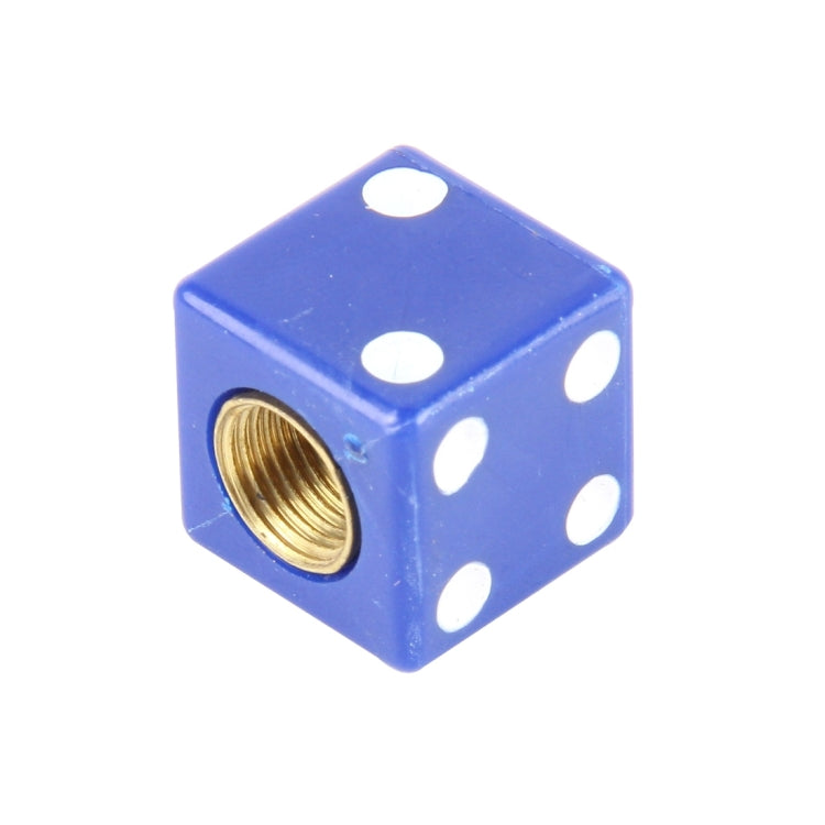 4 PCS Plastic Plated Dice Shape Universal Tire Valve Stem Cap, Dice Shape  6, Dice Shape 6