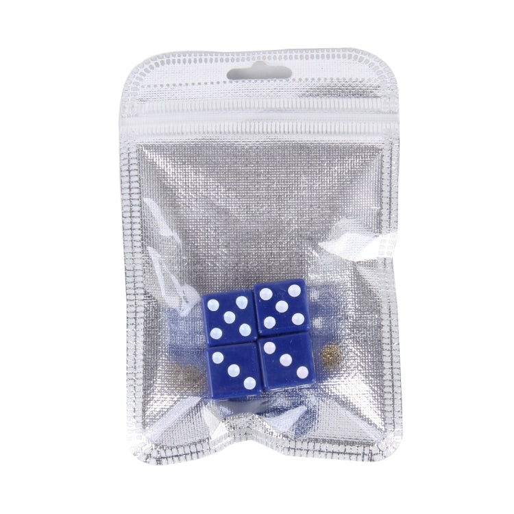 4 PCS Plastic Plated Dice Shape Universal Tire Valve Stem Cap, Dice Shape  6, Dice Shape 6