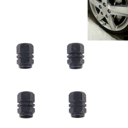 4PCS SA Metal Plated Hexagon Shape Universal Tire Valve Stem Cap, Hexagon Shape