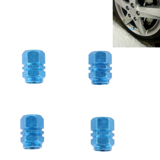 4PCS SA Metal Plated Hexagon Shape Universal Tire Valve Stem Cap, Hexagon Shape
