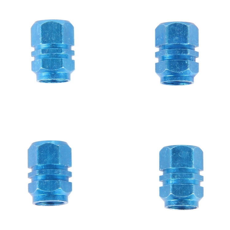4PCS SA Metal Plated Hexagon Shape Universal Tire Valve Stem Cap, Hexagon Shape