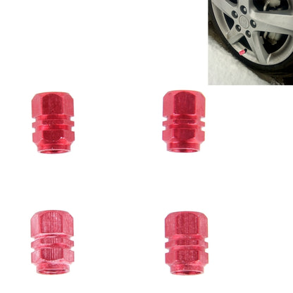 4PCS SA Metal Plated Hexagon Shape Universal Tire Valve Stem Cap, Hexagon Shape