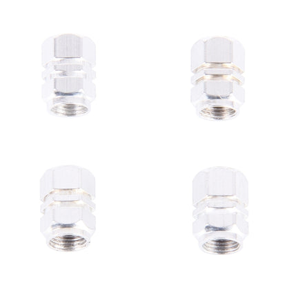 4PCS SA Metal Plated Hexagon Shape Universal Tire Valve Stem Cap, Hexagon Shape