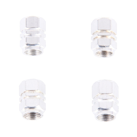 4PCS SA Metal Plated Hexagon Shape Universal Tire Valve Stem Cap, Hexagon Shape
