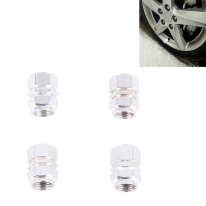 4PCS SA Metal Plated Hexagon Shape Universal Tire Valve Stem Cap, Hexagon Shape