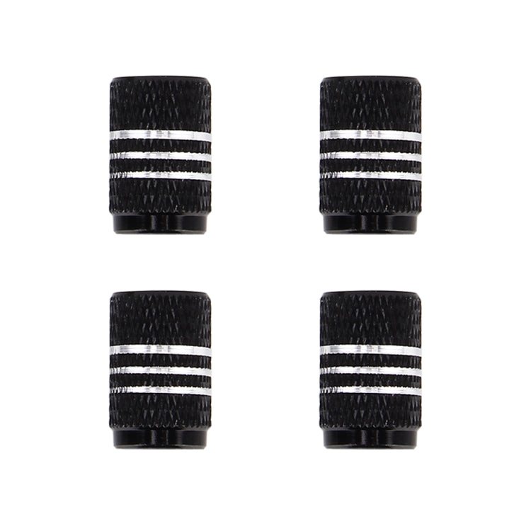 4PCS Metal Plated Circular Shape Universal Tire Valve Stem Cap With White Diamond, Circular Shape